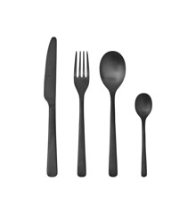 Broste Copenhagen - Cutlery set Hune, 4 pc - Stainless steel - Titanium Mat Black