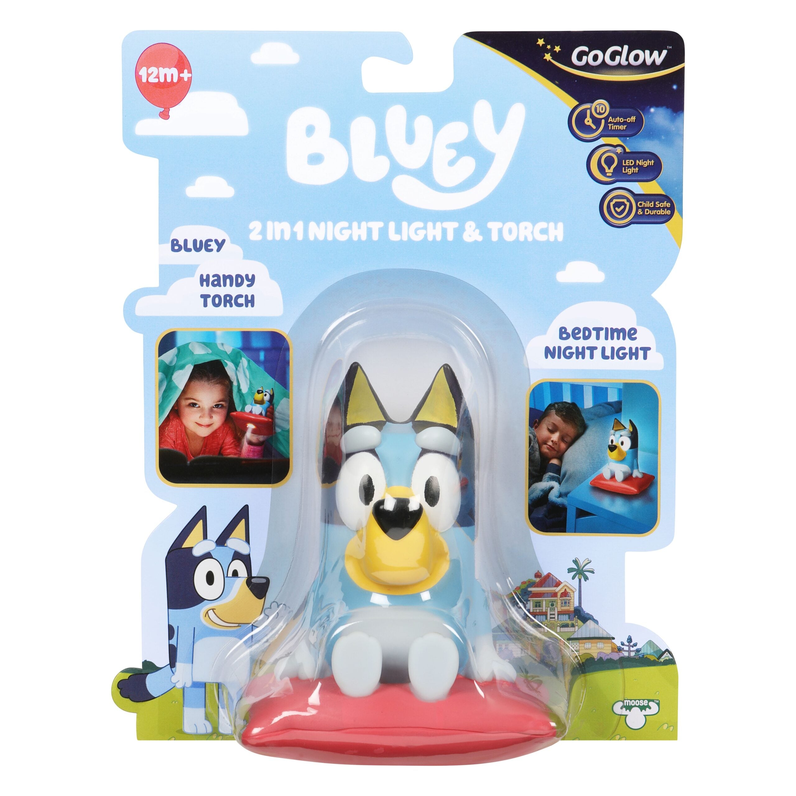 Bluey - GoGlow 2-i-1 Natlampe og Lygteven