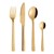 RAW - Cutlery set Stainless Steel - Dishwasher safe - Gold - 16 pcs (15460) thumbnail-1