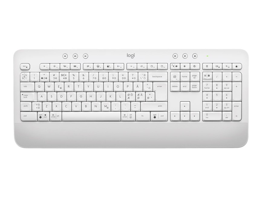 Logitech - Signature K650 Keyboard ( Nordic ) - Off White