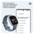 Fitbit - Versa 4 - Smart Watch - Waterfall Blue/Platinum thumbnail-3