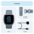 Fitbit - Versa 4 - Smart Watch - Waterfall Blue/Platinum thumbnail-6