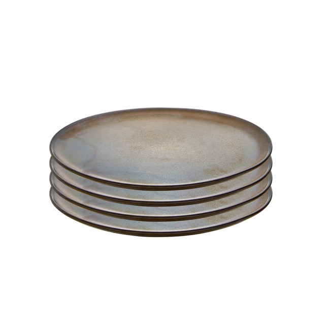 RAW - Lunch plates 23 cm - 4 pcs - Metallic Brown