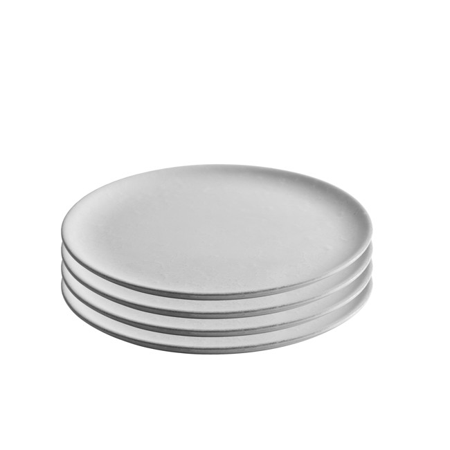 RAW - Lunch plates 23 cm - 4 pcs - Arctic white