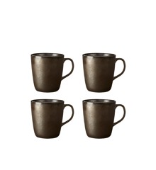 RAW - Mug with handle 35 cl - 4 pc - Metallic Brown