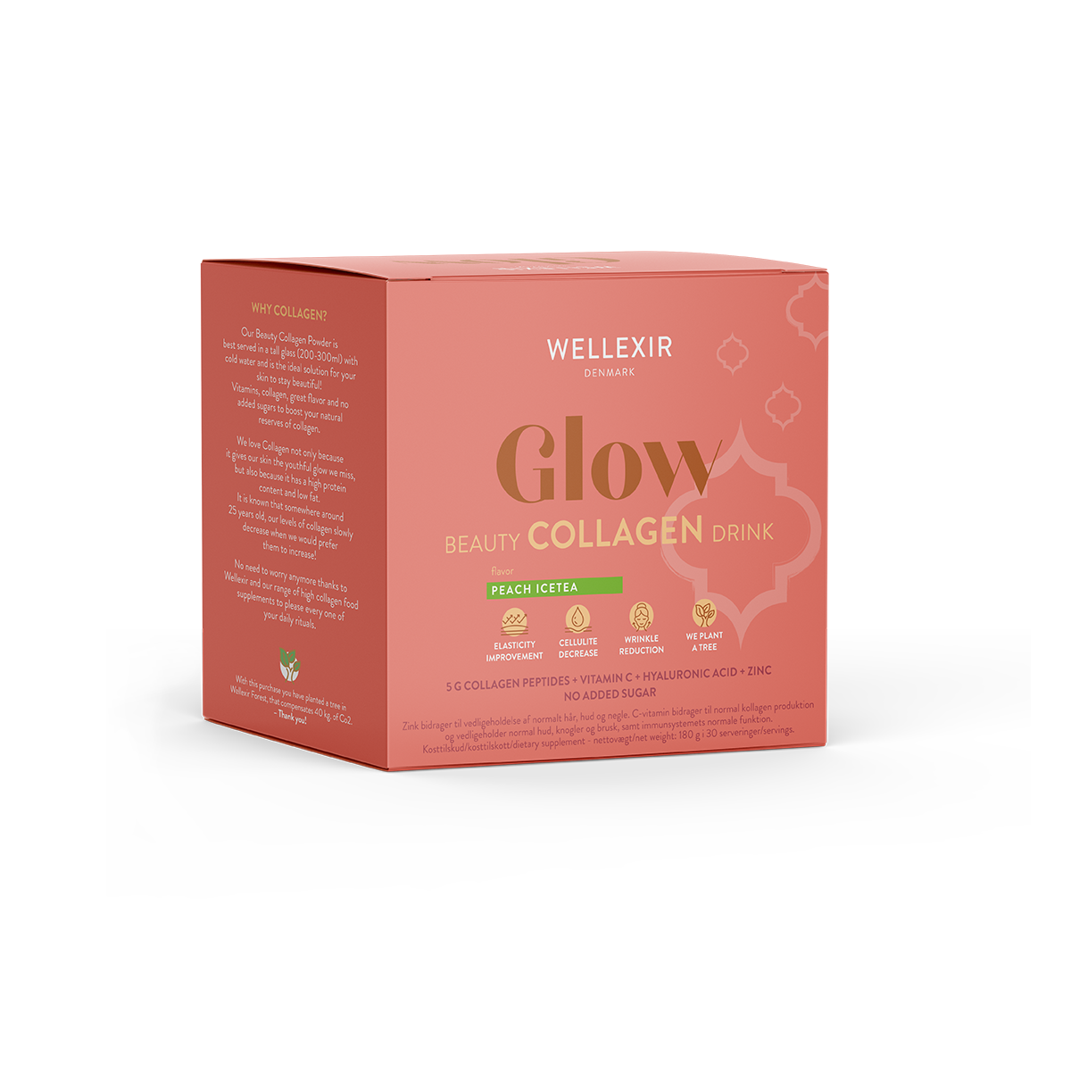 Wellexir - Glow Beauty Drink Peach Ice Tea 30 BOX - Helse og personlig pleie