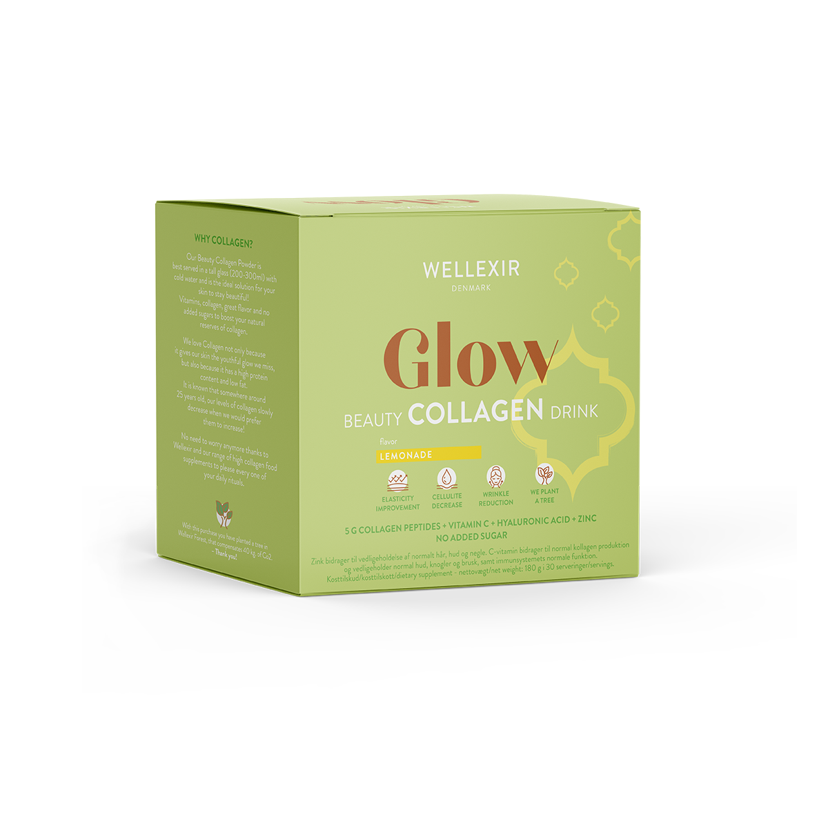 Wellexir - Glow Beauty Drink Lemonade 30 BOX - Helse og personlig pleie