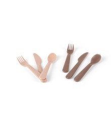 Dantoy - Tiny Biobased Cutlery Set - Nude & Mocca (6252)