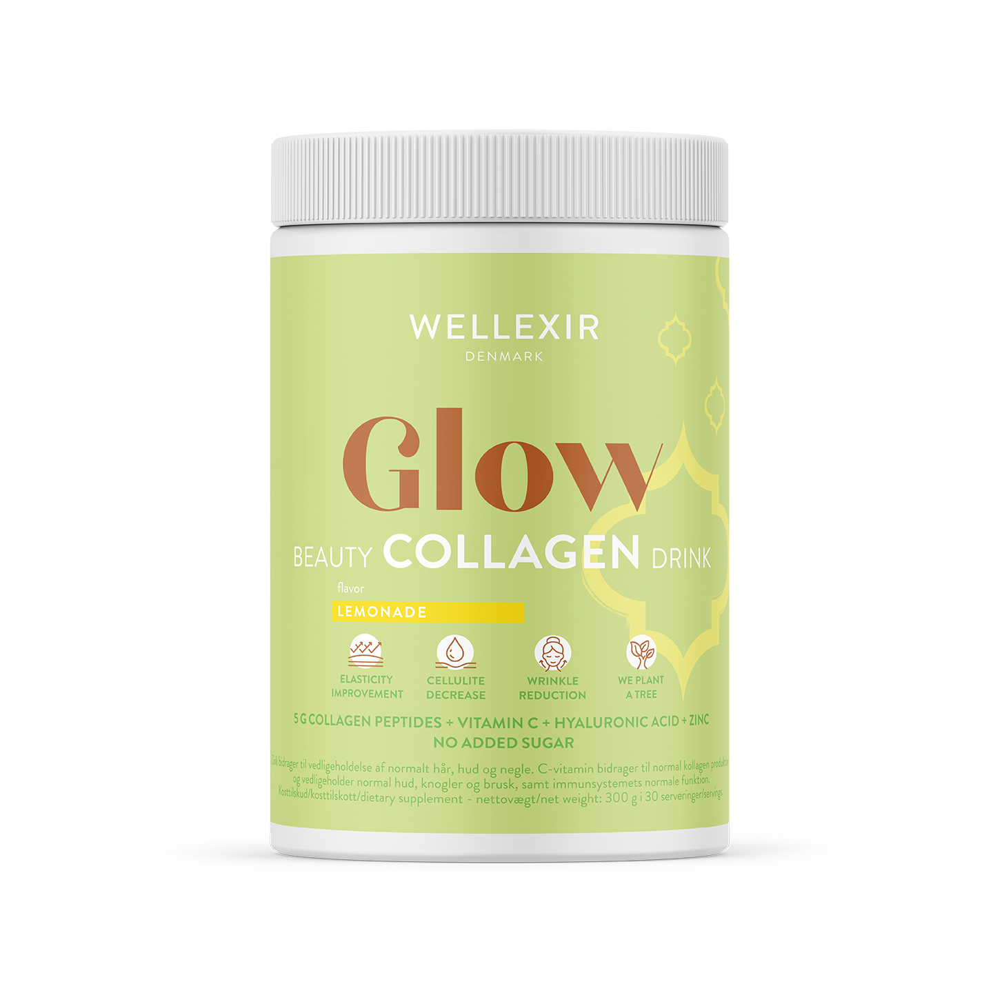 Wellexir - Glow Beauty Drink Lemonade 360 g - Helse og personlig pleie
