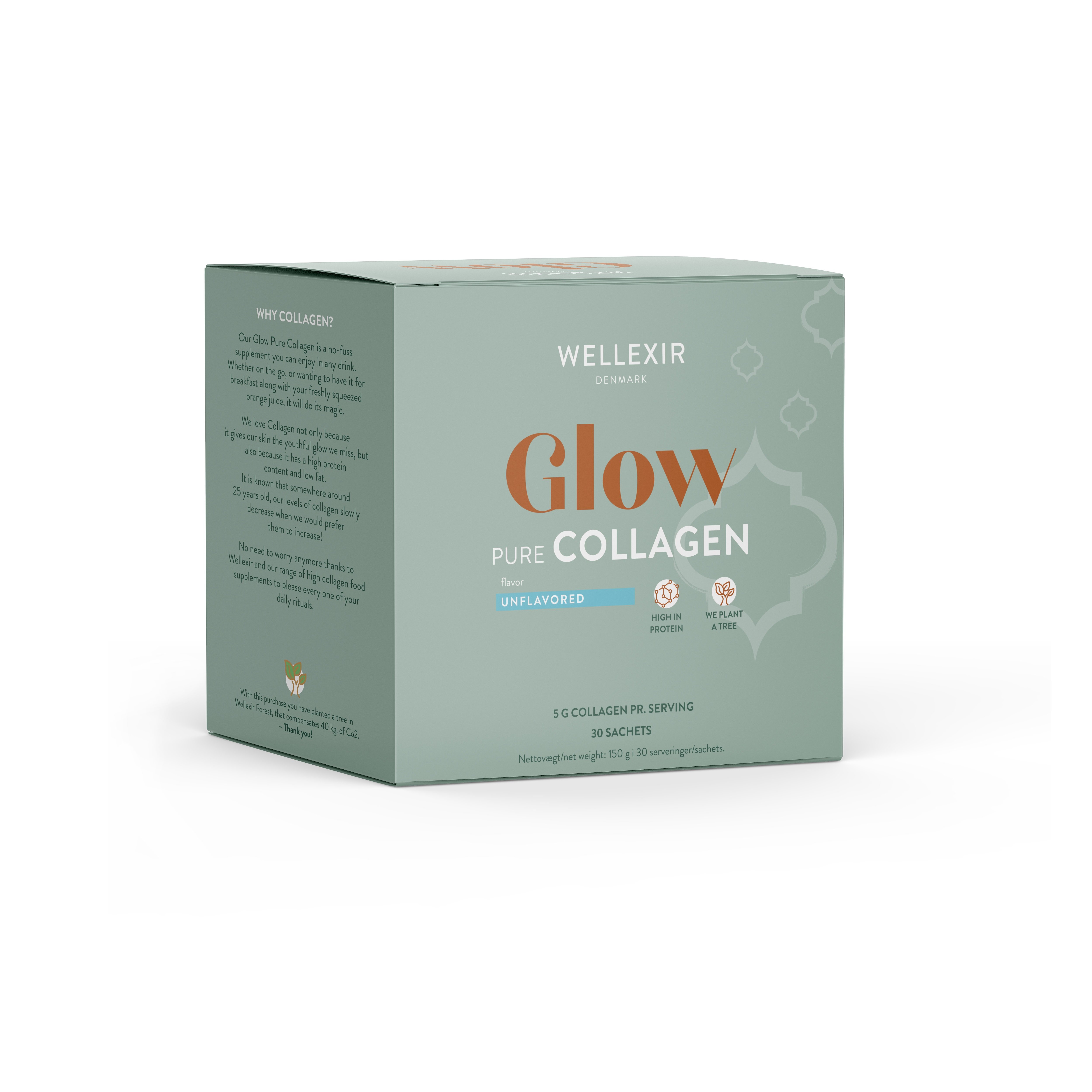 Wellexir - Glow Pure Collagen 30 Sachet Box - Helse og personlig pleie