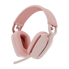 Logitech - Zone Vibe 100 Lightweight Wireless Over Ear Headphones - Noise Canceling Microphone - ROSE