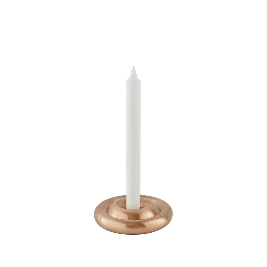 OYOY Living - Savi Solid Brass Candleholder - Low (L300455) - Hjemme og kjøkken