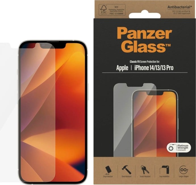 PanzerGlass - Screen Protector Apple iPhone 14 - 13 - 13 Pro - Classic Fit