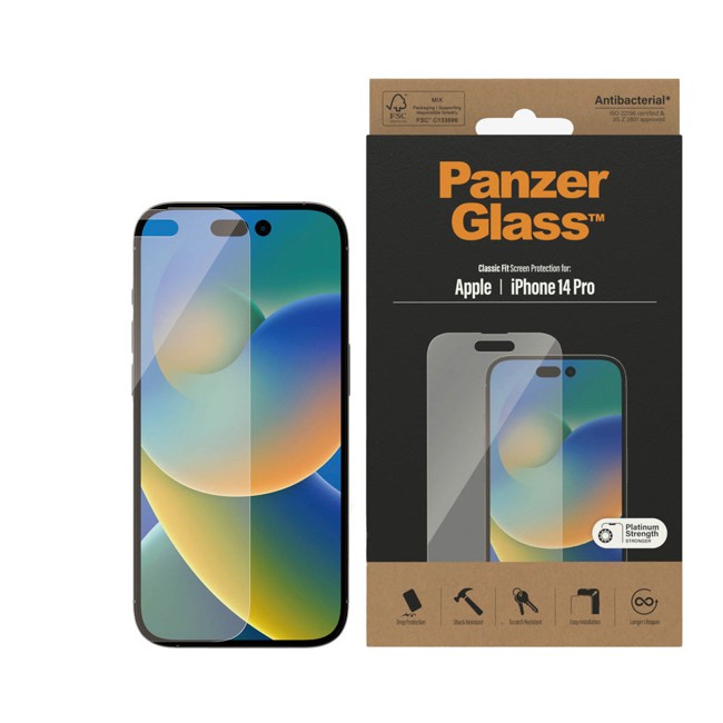 PanzerGlass™ - Skærmbeskyttelse Apple iPhone 14 Pro - Classic Fit