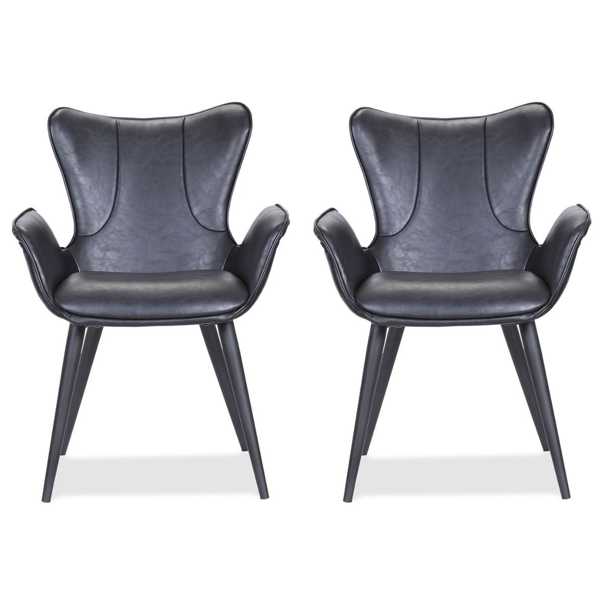 House Of Sander - Set of 2 Mist Chairs - Black (25800) - Hjemme og kjøkken