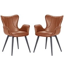 House Of Sander - Set of 2 Mist Chairs - Cognac (25801)