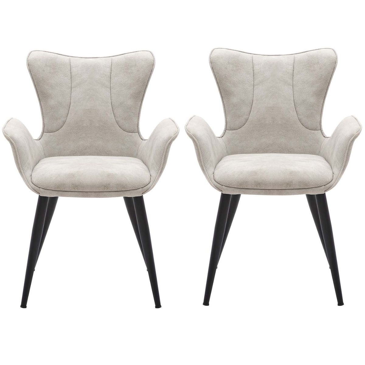 House Of Sander - Set of 2 Mist Chairs - Grey (25802) - Hjemme og kjøkken