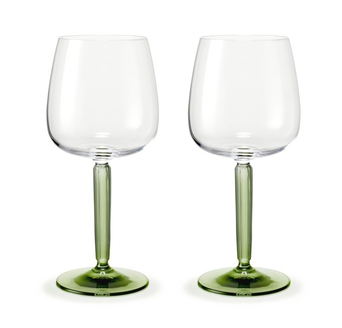 Kähler - Hammershøi Red Wine Glas Green 49 cl, 2 pc (693072)