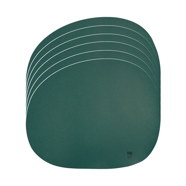 RAW - Silicone Placemat - 6 pc - Dark green (15398)
