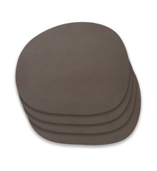 RAW - Buffalo placemat - Recycled leather - 4 pc - Clay (15665)