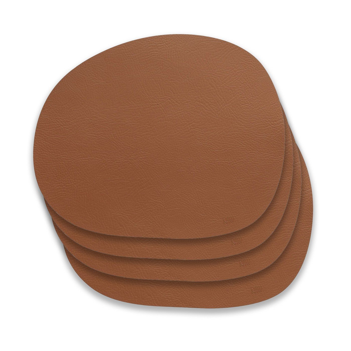 RAW - Buffalo placemat - Recycled leather - 4 pc - Cinnamon brown (15668) - Hjemme og kjøkken