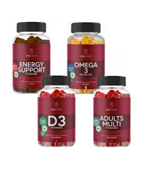 VitaYummy - Fitness Collection - Energy Support + Omega 3 + Vitamin D3 + Adults Multivitamin