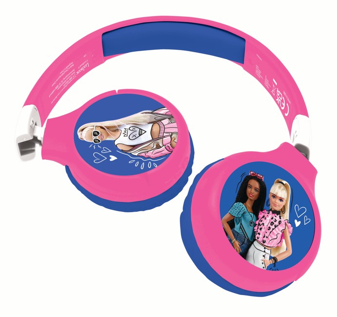 Lexibook - Barbie - 2 in 1 Bluetooth® foldable Headphones (HPBT010BB)