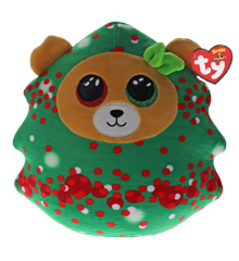 Ty Plush - Squish a Boos Winter Collection - Everett the Christmas Tree Bear (35 cm) (TY39406)