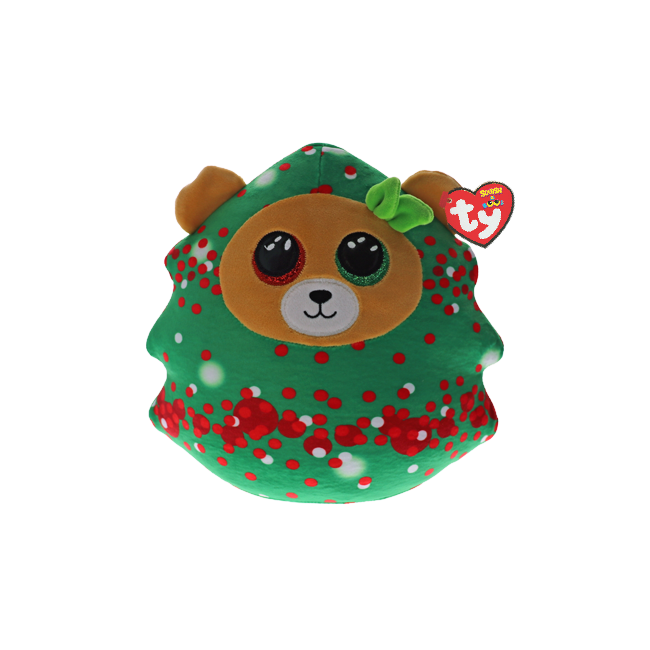 TY Plush - Squishy Beanies Winter Collection - Everett the Christmas Tree Bear (Large) (TY39406)