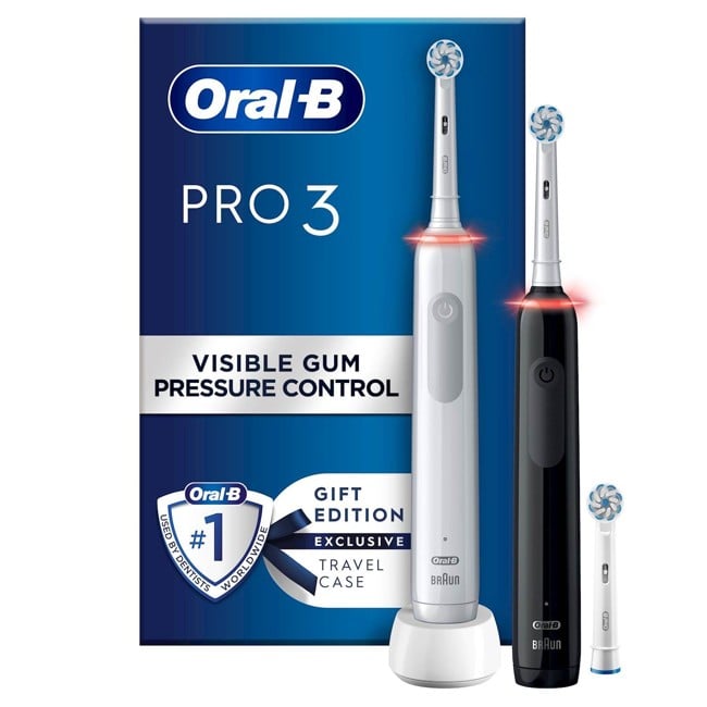 Oral-B - Pro3 3900N Hvid Sens + Sort Sens
