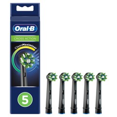 Oral-B - CrossAction Mustat Vaihtoharjat 5 Kpl