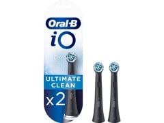 Oral-B - iO Ultimate Clean Mustat Vaihtoharjaspäät 2 Kpl