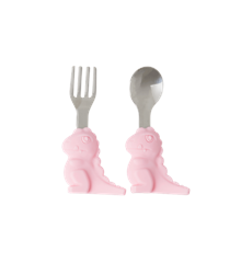 Rice - Stainless Steel Kids Cutlery Pink