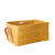 Rice - Raffia Rectangular Basket w. Leather Handle in Yellow thumbnail-2