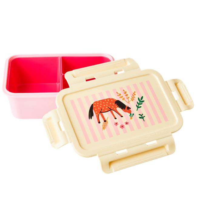 Rice - Lunchbox with 3 Inserts Pink Farm Print