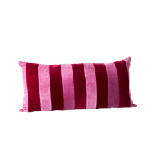 Rice - Rectangular Cushion  with Purple and Maroon Stripes