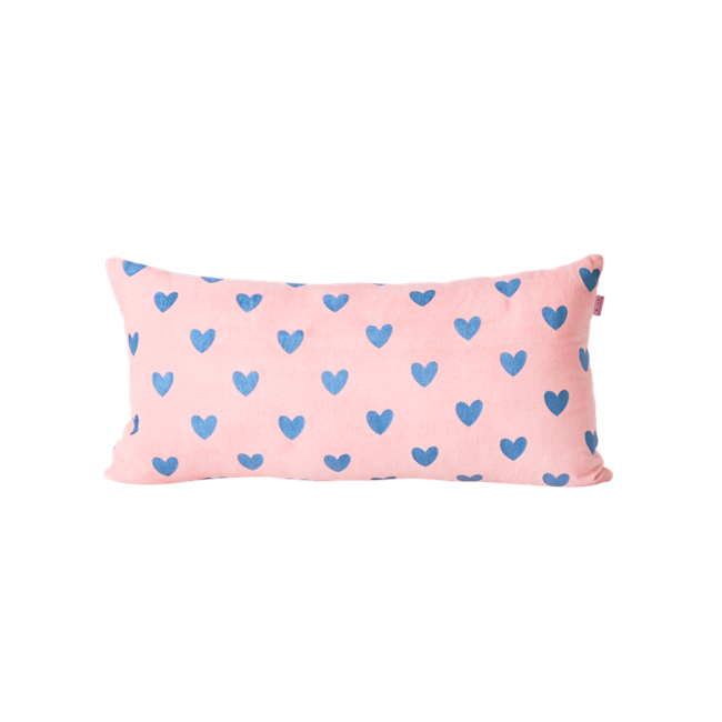 Rice - Rectangular Cushion Medium Pink and Gendarme Blue