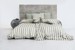 omhu - Blok Stripe Bed linen 140x200 cm - Green (200111152) thumbnail-3