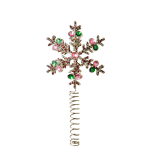 Rice - Metal Xmas Tree Topper with Pearls