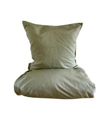 omhu - Percale bed linen 140x200 - Dusty green (200310052)