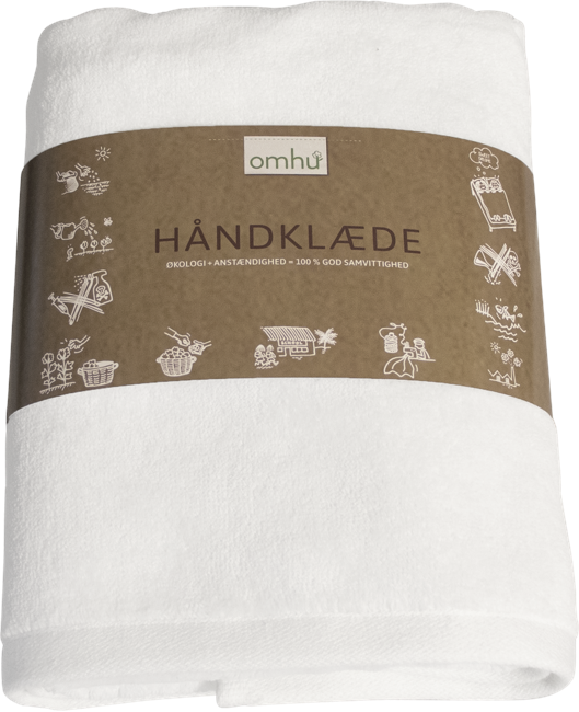 omhu - Velour Håndklæde 70x140 cm - Hvid