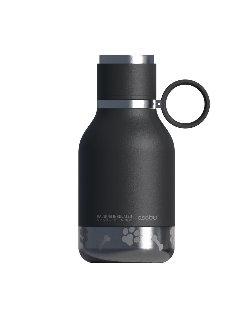 ASOBU - Stainless Steel Bowl Bottle -  Black - (84259103971)