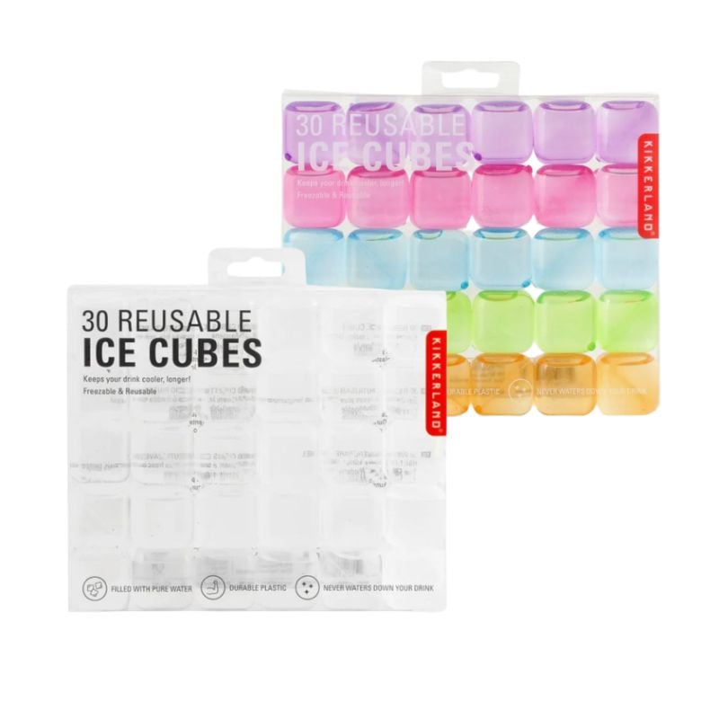 Clear Reusable Ice Cubes 2X30 Pcs - Bundle