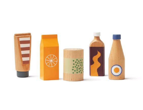 Kids Concept - Legemad i træ - Flasker og dåser