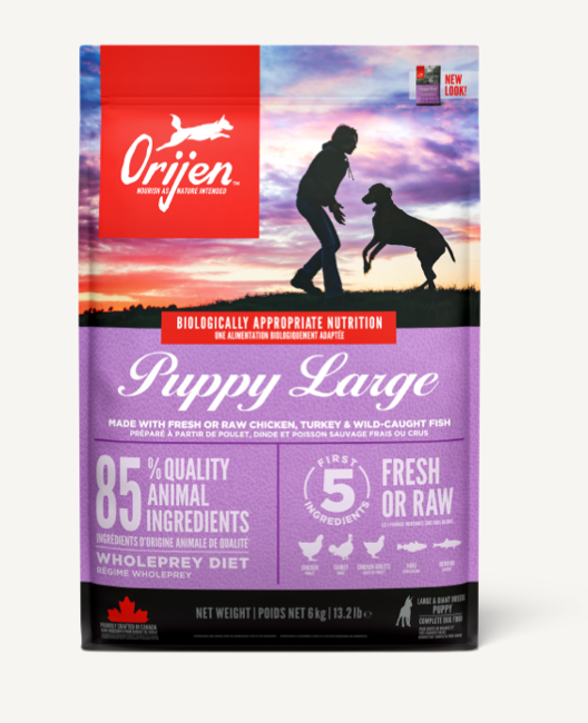 ORIJEN - Orijen Puppy Large Breed hvalpefoder -Hundefoder - BEDST FØR DATO 22.JULI 2023 - 6 kg