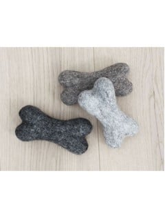 Wooldot - Toy Dog Bones - Steel Grey - 14x7x5cm - (571400400440)