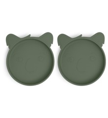 Nuuroo - Akila silicone plate 2-pack - Dusty green