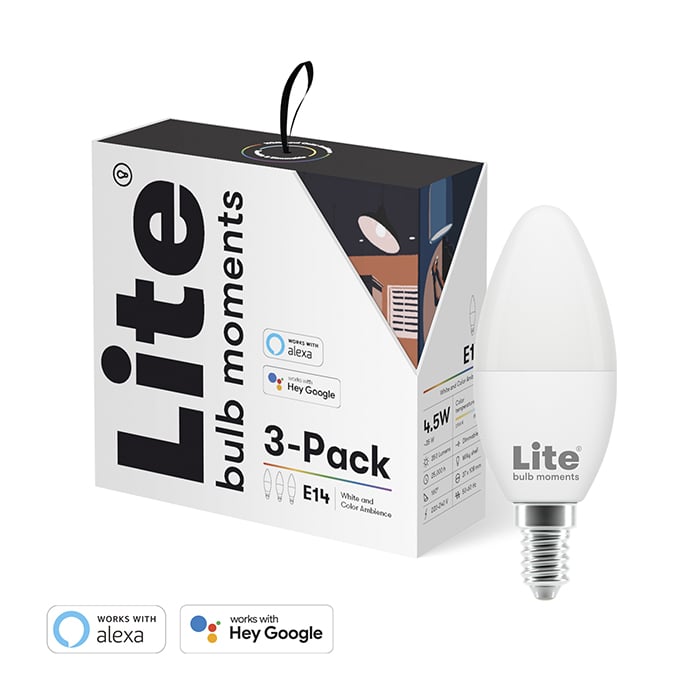 Lite bulb moments - white&color ambience (RGB) E14 bulb - 3-Pack - Elektronikk