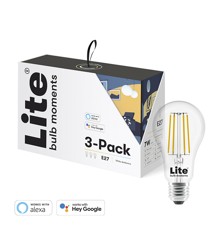 Lite bulb moments - White Ambiance E27 Filament Bulb - 3-Pack -S