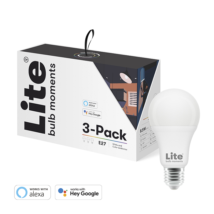 Lite bulb moments - white&color ambience (RGB) E27 bulb - 3-Pack - Elektronikk